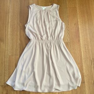 H&M brand BLUSH pink open slit front dress. Size 8. Length is right above knee